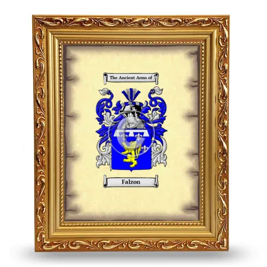 Falzon Coat of Arms Framed - Gold
