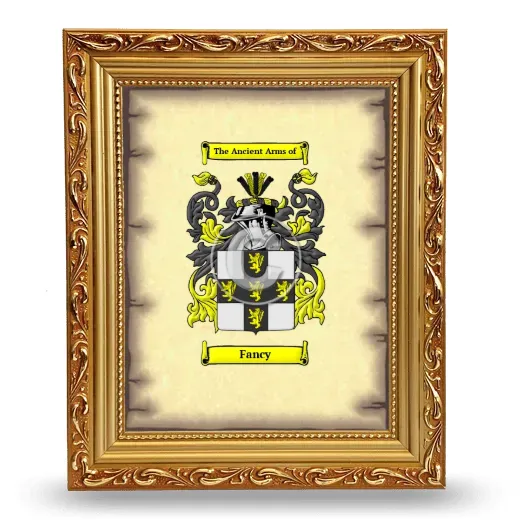 Fancy Coat of Arms Framed - Gold