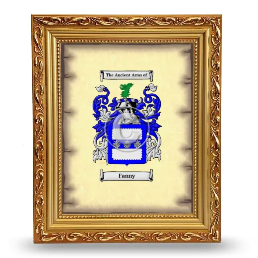 Fanny Coat of Arms Framed - Gold