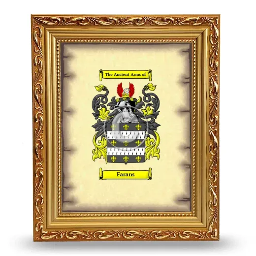 Farans Coat of Arms Framed - Gold