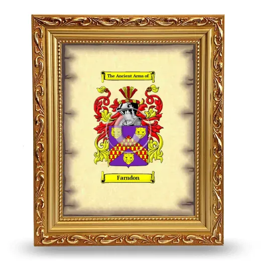 Farndon Coat of Arms Framed - Gold