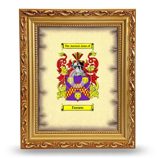 Farnen Coat of Arms Framed - Gold