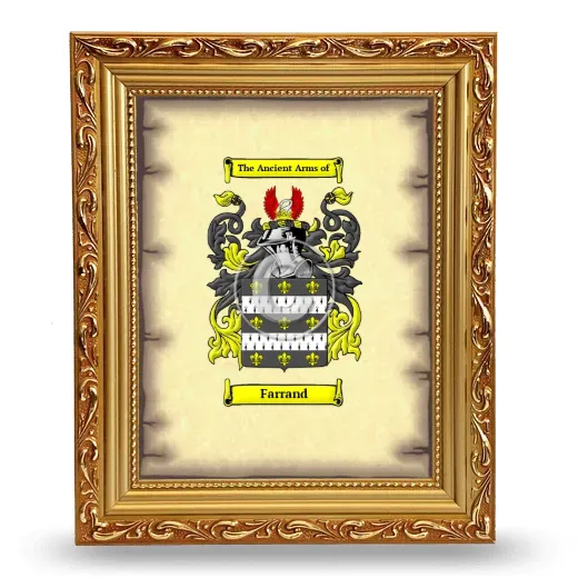 Farrand Coat of Arms Framed - Gold