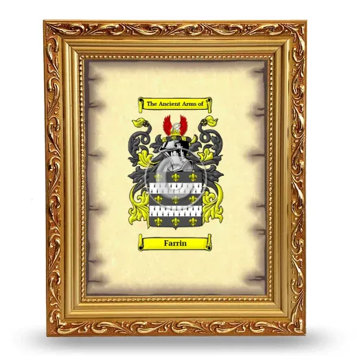 Farrin Coat of Arms Framed - Gold