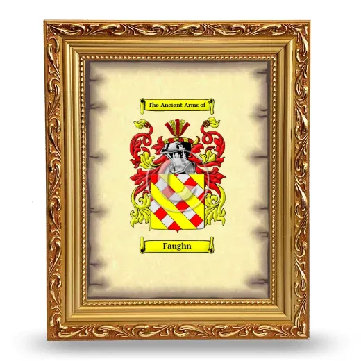 Faughn Coat of Arms Framed - Gold