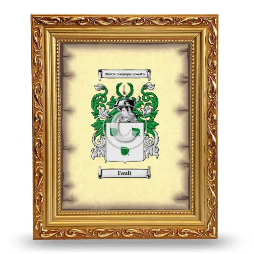 Fault Coat of Arms Framed - Gold
