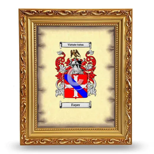 Fayer Coat of Arms Framed - Gold