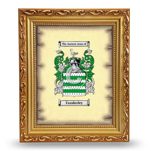 Fazakerley Coat of Arms Framed - Gold