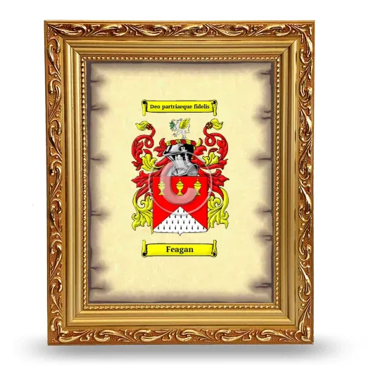 Feagan Coat of Arms Framed - Gold