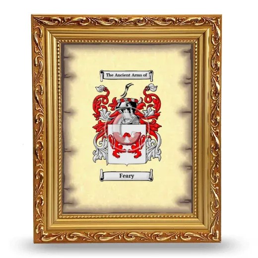Feary Coat of Arms Framed - Gold