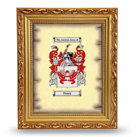 Feery Coat of Arms Framed - Gold