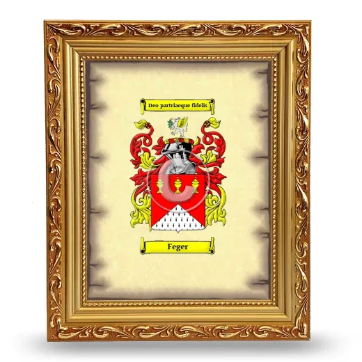 Feger Coat of Arms Framed - Gold