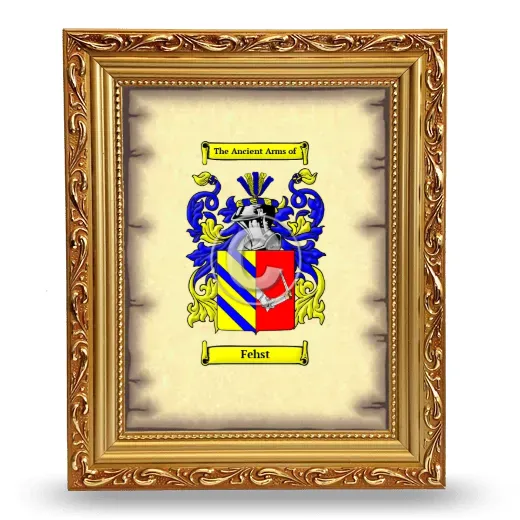 Fehst Coat of Arms Framed - Gold