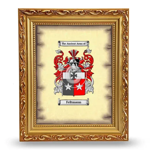 Feltmann Coat of Arms Framed - Gold