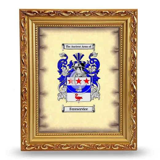 Fereservice Coat of Arms Framed - Gold