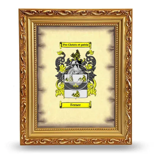 Ferner Coat of Arms Framed - Gold