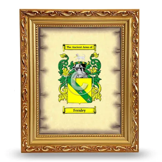 Fernley Coat of Arms Framed - Gold