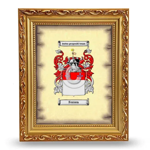 Ferren Coat of Arms Framed - Gold