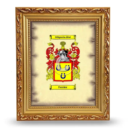 Ferrier Coat of Arms Framed - Gold