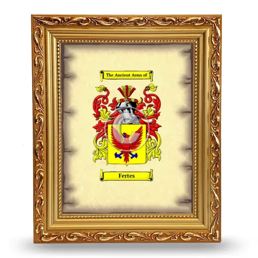 Fertes Coat of Arms Framed - Gold