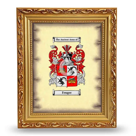 Feuger Coat of Arms Framed - Gold