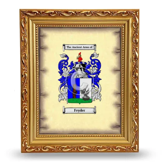 Feyder Coat of Arms Framed - Gold