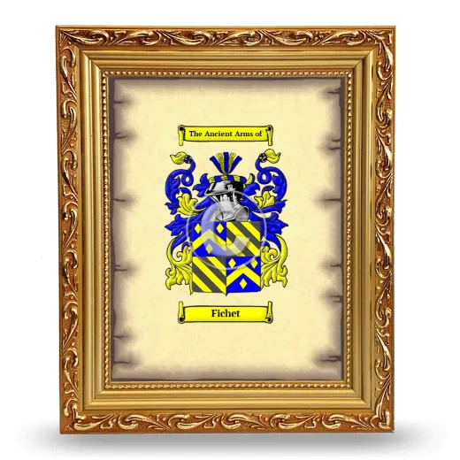Fichet Coat of Arms Framed - Gold