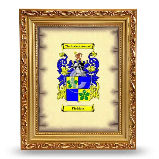 Fielders Coat of Arms Framed - Gold