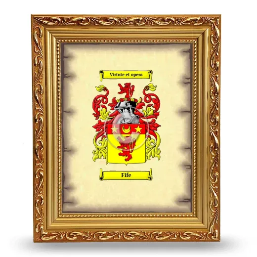 Fife Coat of Arms Framed - Gold