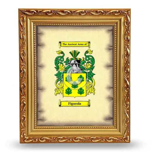Figarola Coat of Arms Framed - Gold