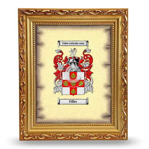 Filler Coat of Arms Framed - Gold
