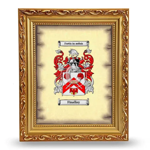 Finallay Coat of Arms Framed - Gold