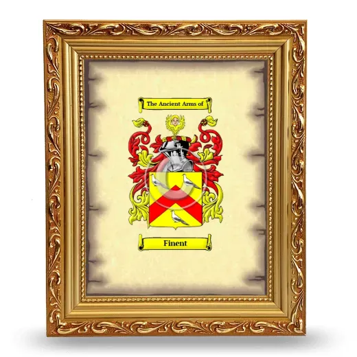 Finent Coat of Arms Framed - Gold