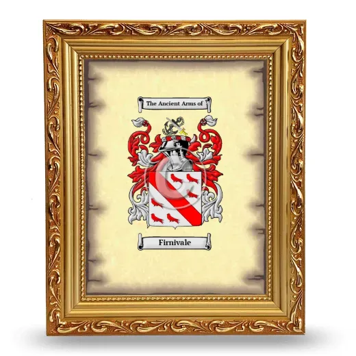 Firnivale Coat of Arms Framed - Gold