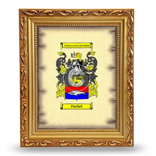 Fischel Coat of Arms Framed - Gold