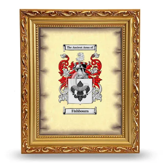 Fishbourn Coat of Arms Framed - Gold