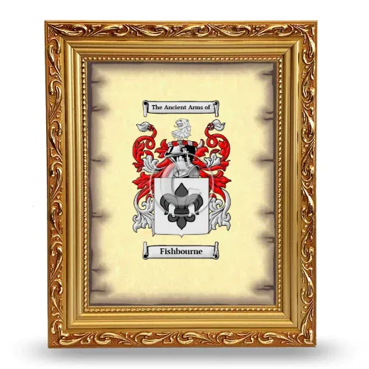 Fishbourne Coat of Arms Framed - Gold