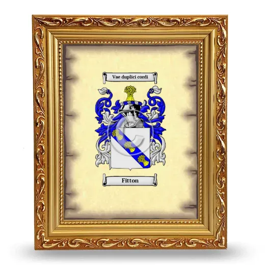 Fitton Coat of Arms Framed - Gold