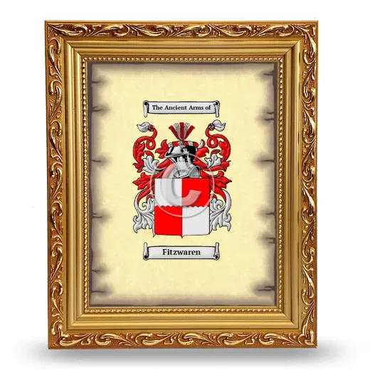 Fitzwaren Coat of Arms Framed - Gold