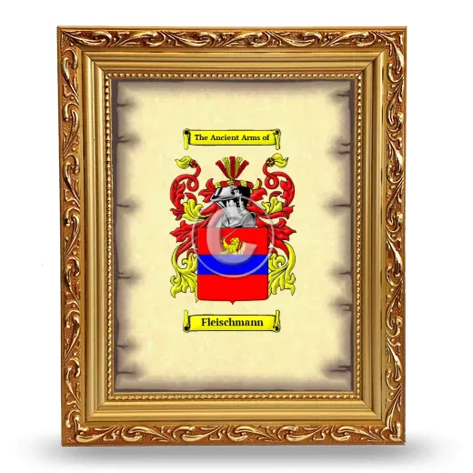 Fleischmann Coat of Arms Framed - Gold