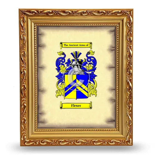 Flexer Coat of Arms Framed - Gold