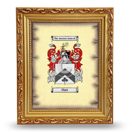 Flott Coat of Arms Framed - Gold