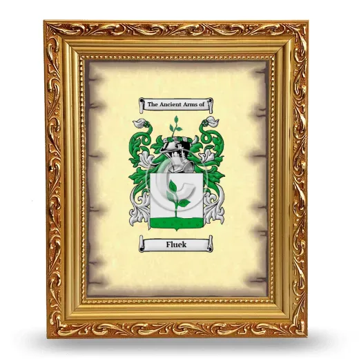 Fluek Coat of Arms Framed - Gold