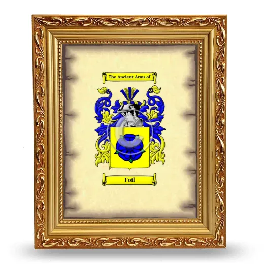 Foil Coat of Arms Framed - Gold