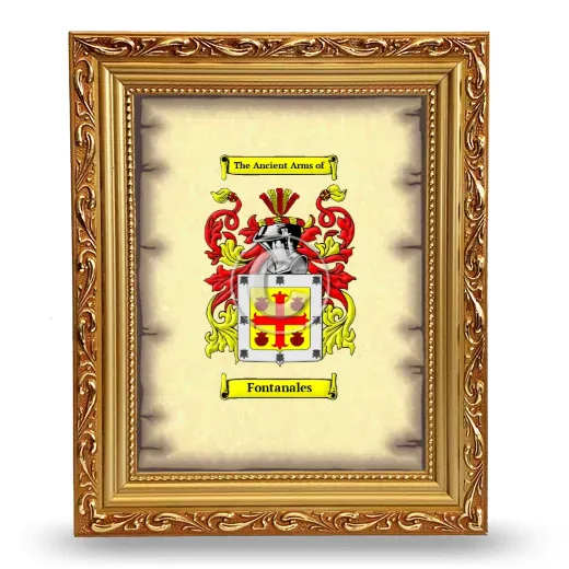 Fontanales Coat of Arms Framed - Gold