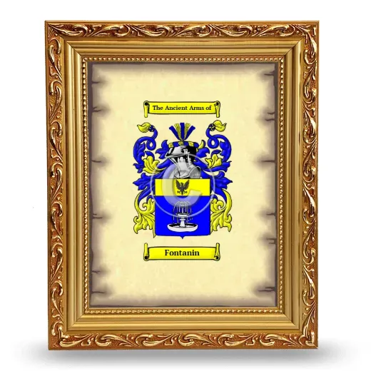 Fontanin Coat of Arms Framed - Gold