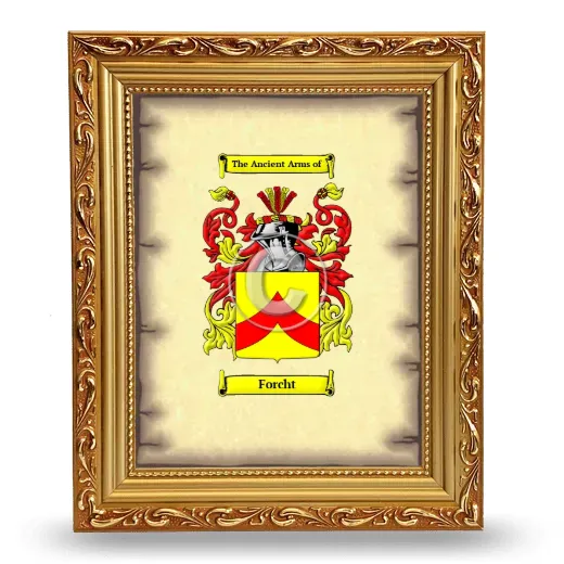 Forcht Coat of Arms Framed - Gold
