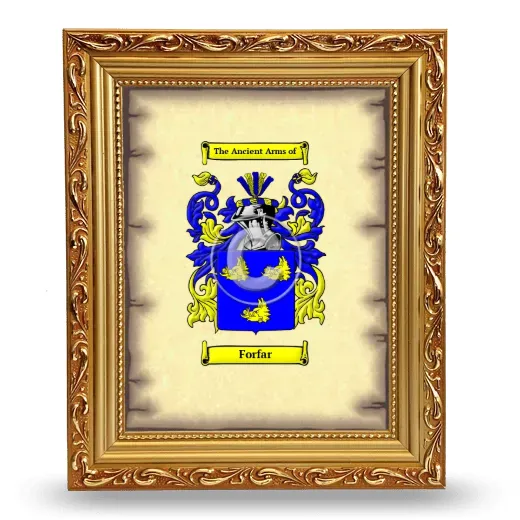 Forfar Coat of Arms Framed - Gold