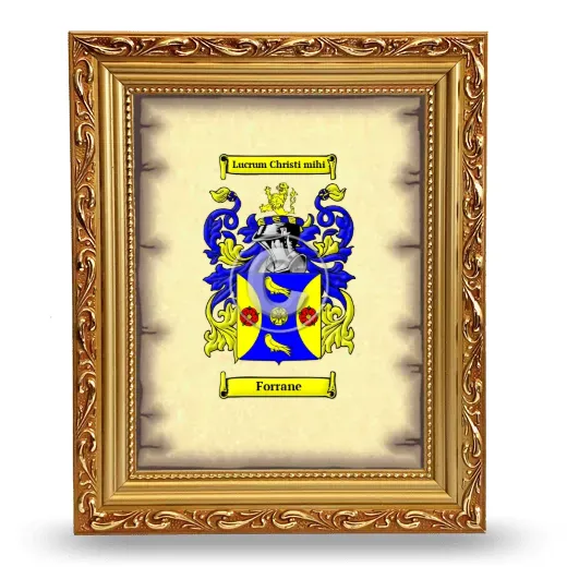 Forrane Coat of Arms Framed - Gold