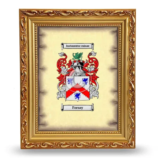Forsay Coat of Arms Framed - Gold